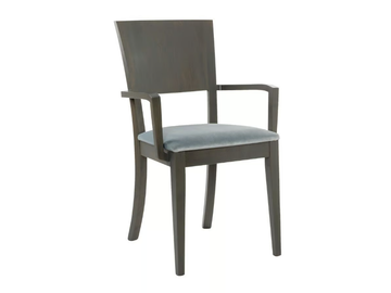 AMY SB02 - Wooden chair with armrests and integrated cushion by New Life - view 2
